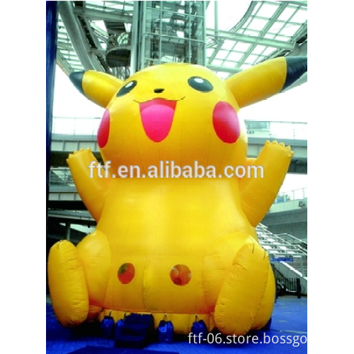 custom giant lovely yellow inflatable pikachu model for commercia advertising display